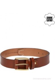 Roadster Men Casual Brown Genuine Leather Belt(Brown)